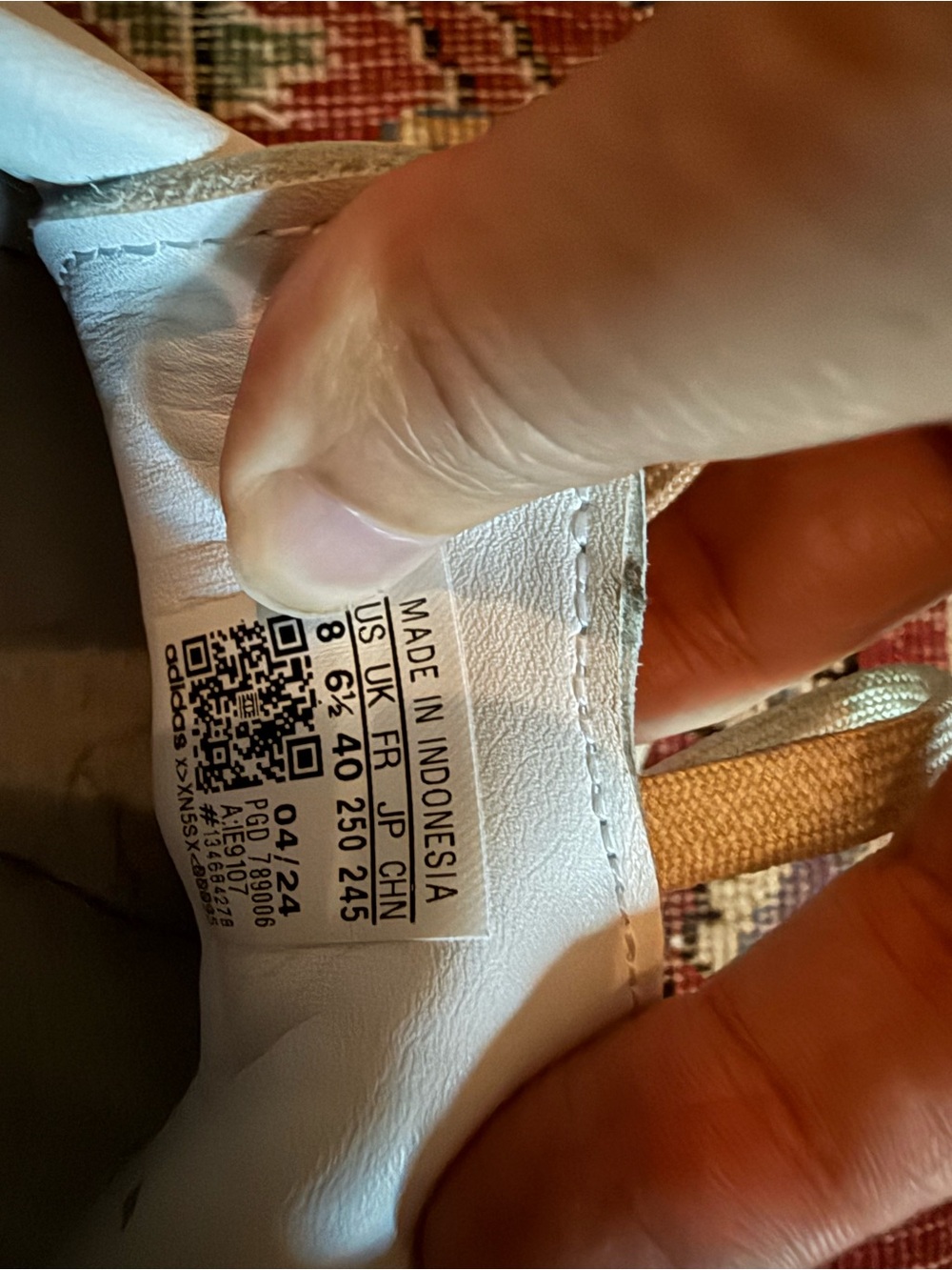 adidas Sambae Sneakers in White and Butter Yellow - Picture 8 of 8
